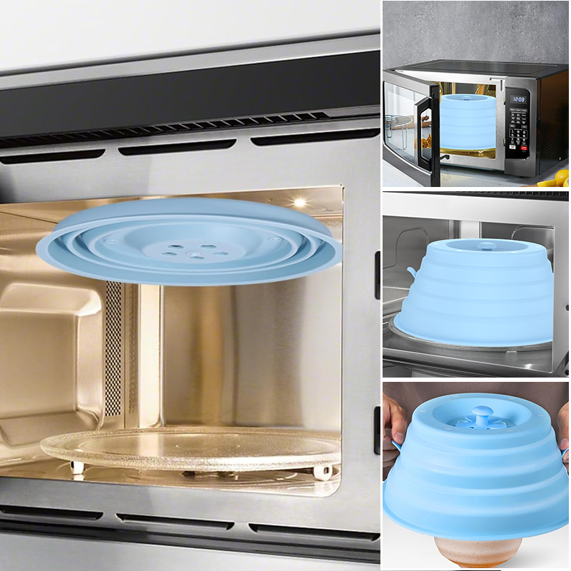 Microwave Lid with Magnetic Top and Steam Release Vents – Collapsible