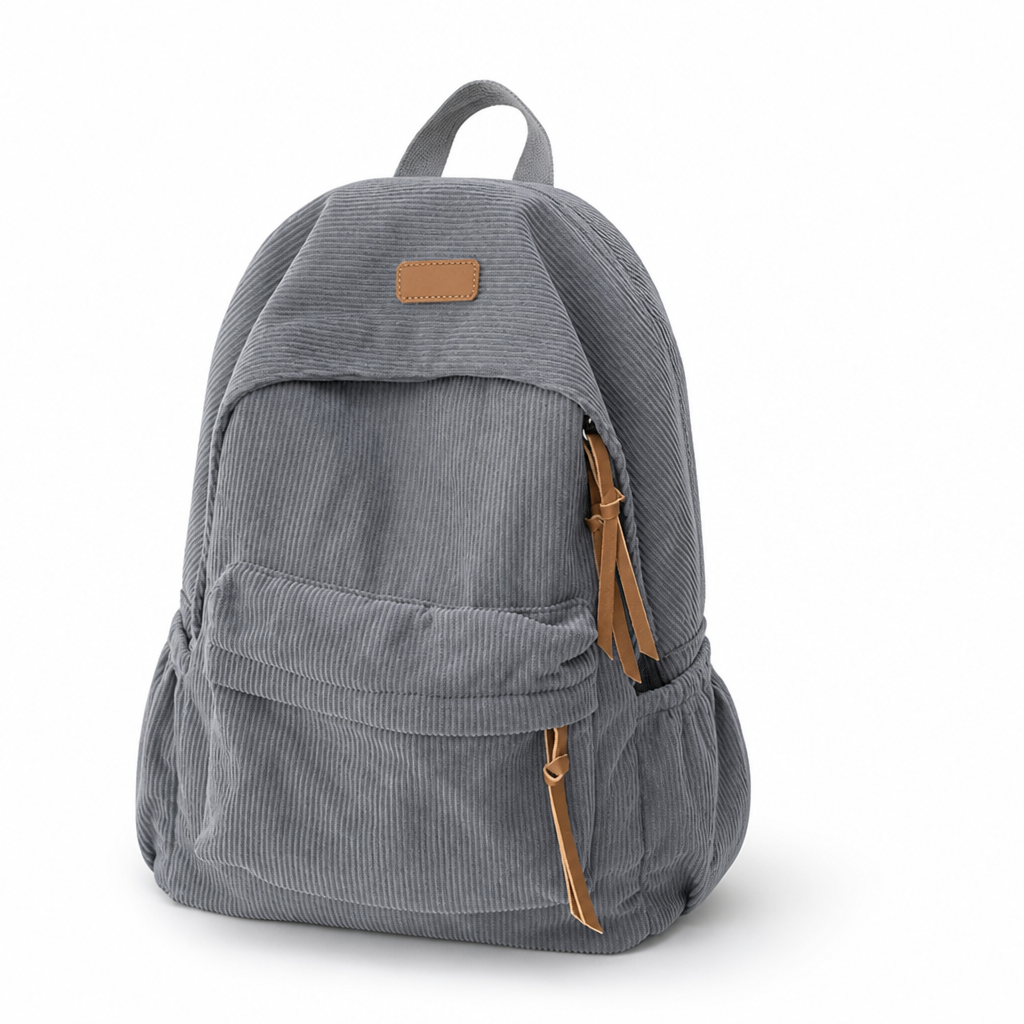 Large-Capacity Corduroy Minimalist Backpack