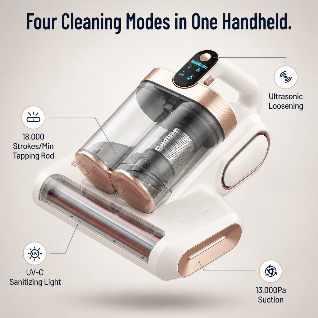 PureRest™ Pro Mattress Cleaner — Extract Dust Mites from Your Mattress for Allergy-Free Sleep