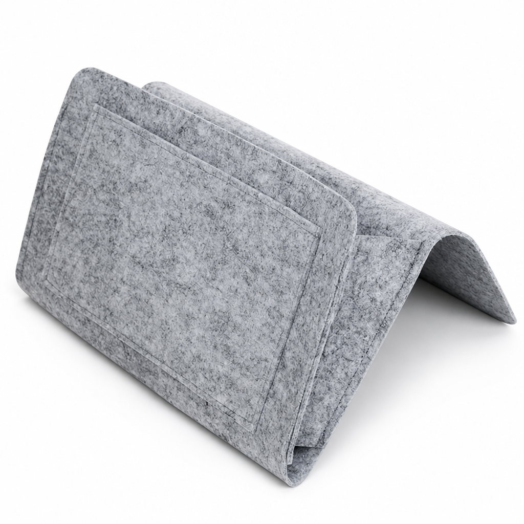 Durable Slide-Under Felt Bedside Caddy (5 Compartments)