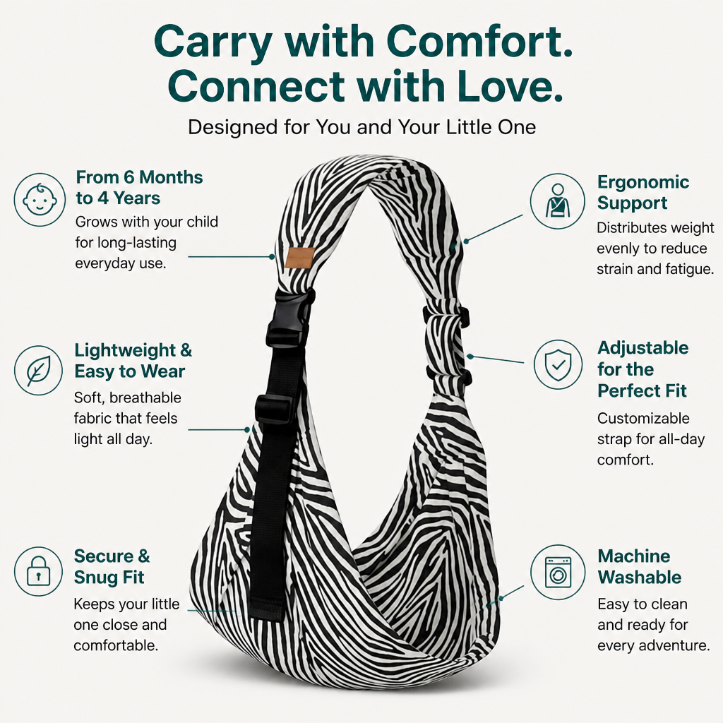 SwayNest™ Sling — Carry Your Toddler All Day Without the Back Pain or Fuss
