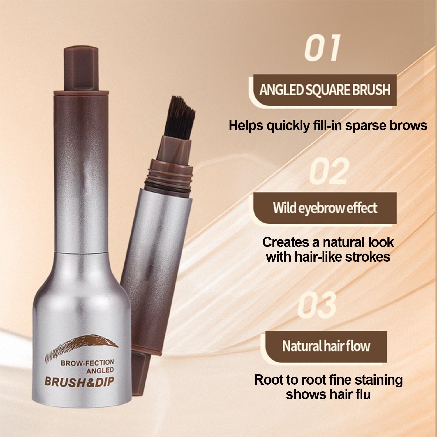 Waterproof Eyebrow Shaper with Angled Brush