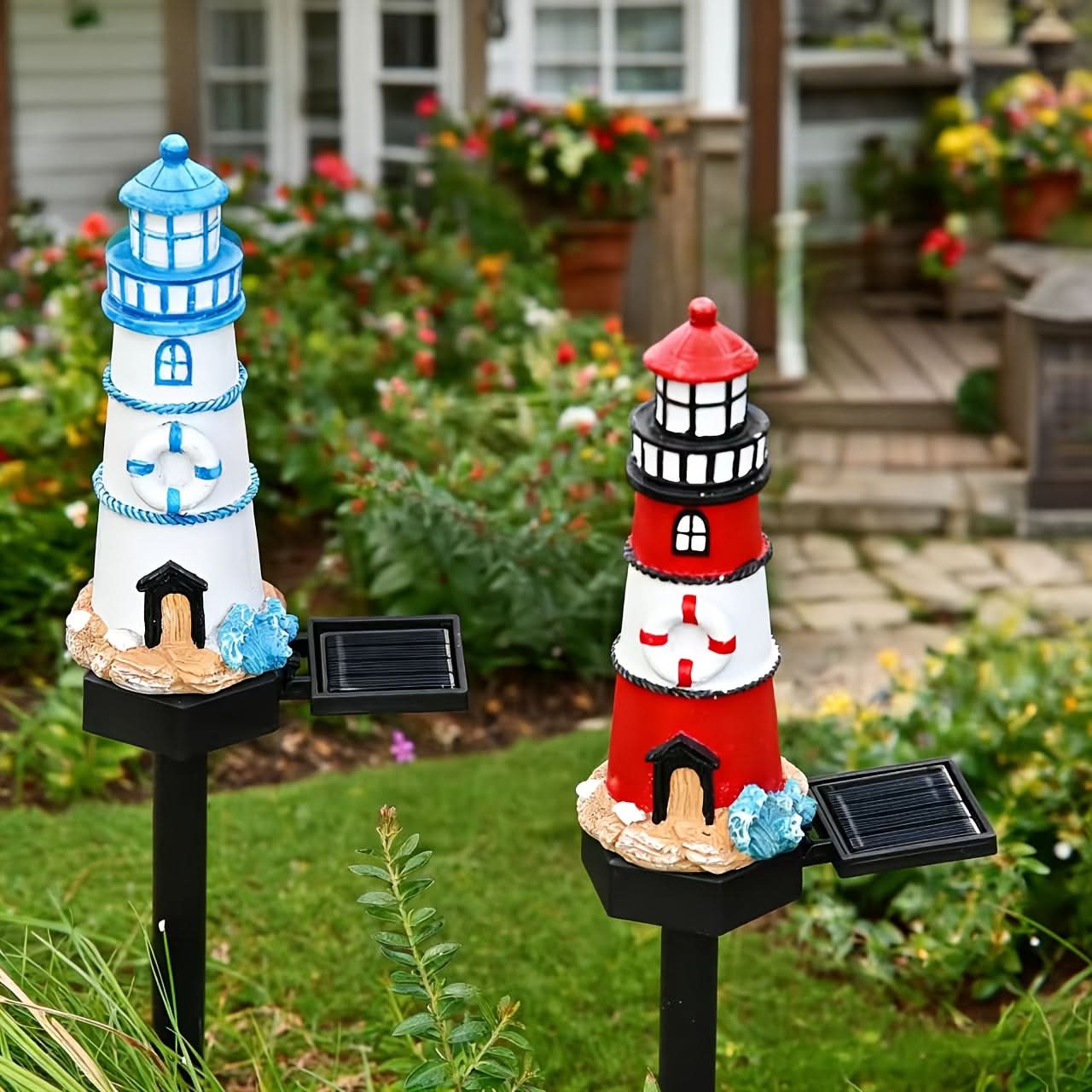 Solar Outdoor Decorative Lighthouse Lamp for Garden