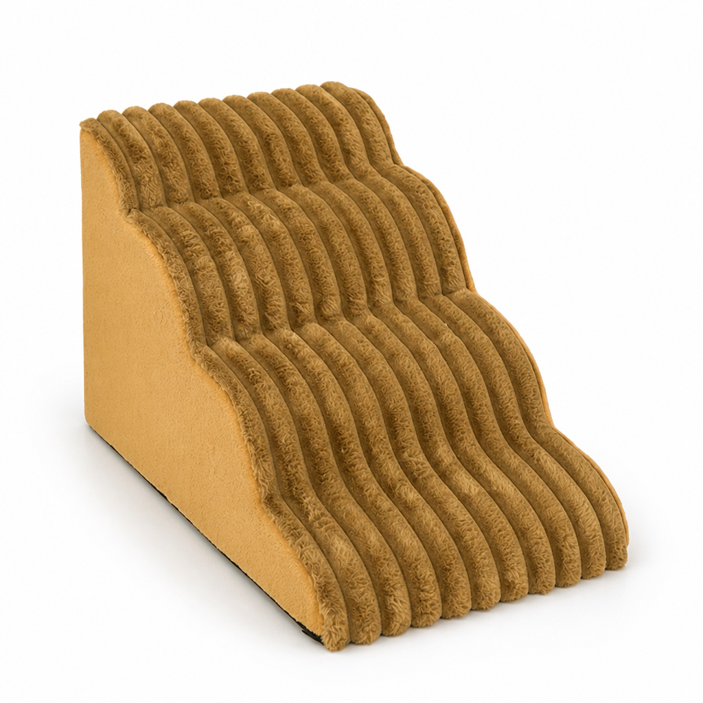 Plush Non-Slip High-Resilience Sponge Dog Stairs (Removable Washable Cover)