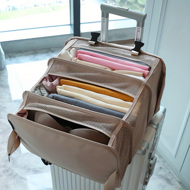 Foldable Clothes Storage Bag with Four Sections