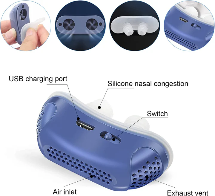 Travel Sleep Apnea Device - Compact CPAP Alternative for Snoring Relief