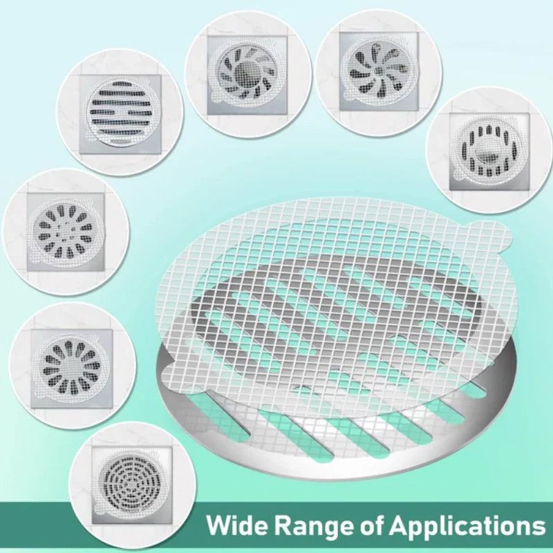 Hair Catcher Stickers for Shower Drains – Prevent Clogs in Bathroom & Kitchen