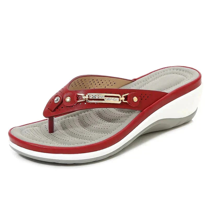 Women's Sandals with Orthopedic Sole and Toe Separator Design