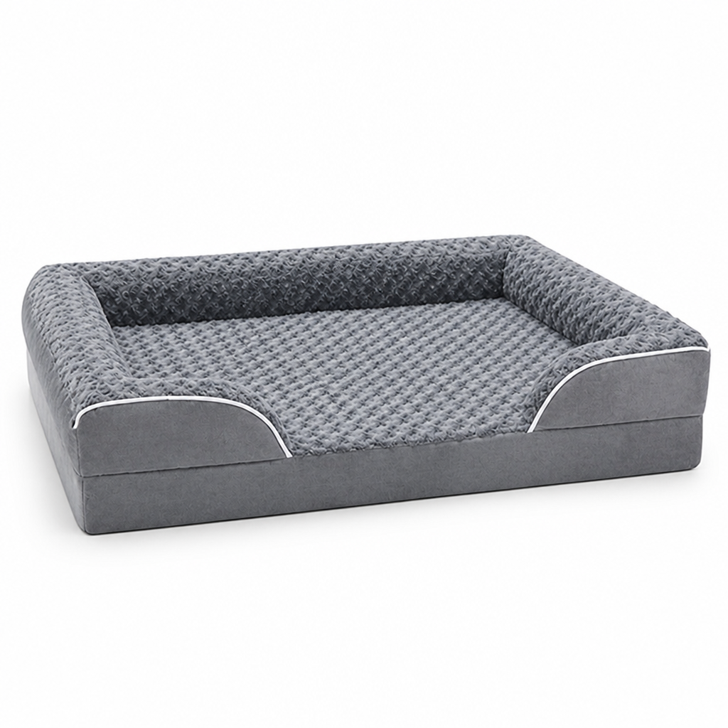 Egg Foam & Non-Slip Pet Bed (Removable Cover)