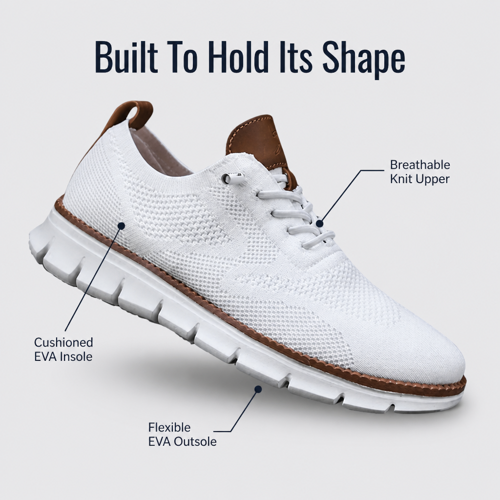 StrideAura™ – Breathable Knit Walking Shoes with Orthopedic Arch Support