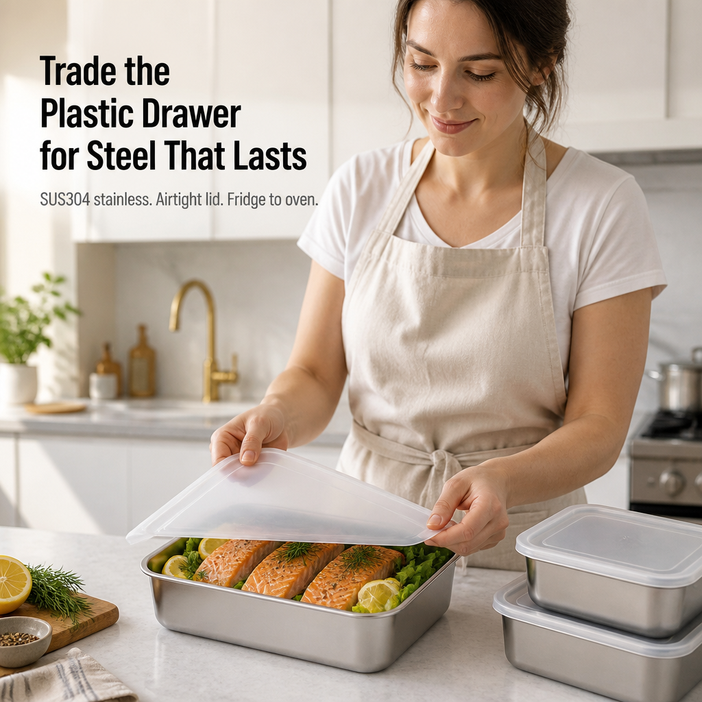 FreshLock™ — Say Goodbye to Plastic Tupperware Drawers for Durable Steel