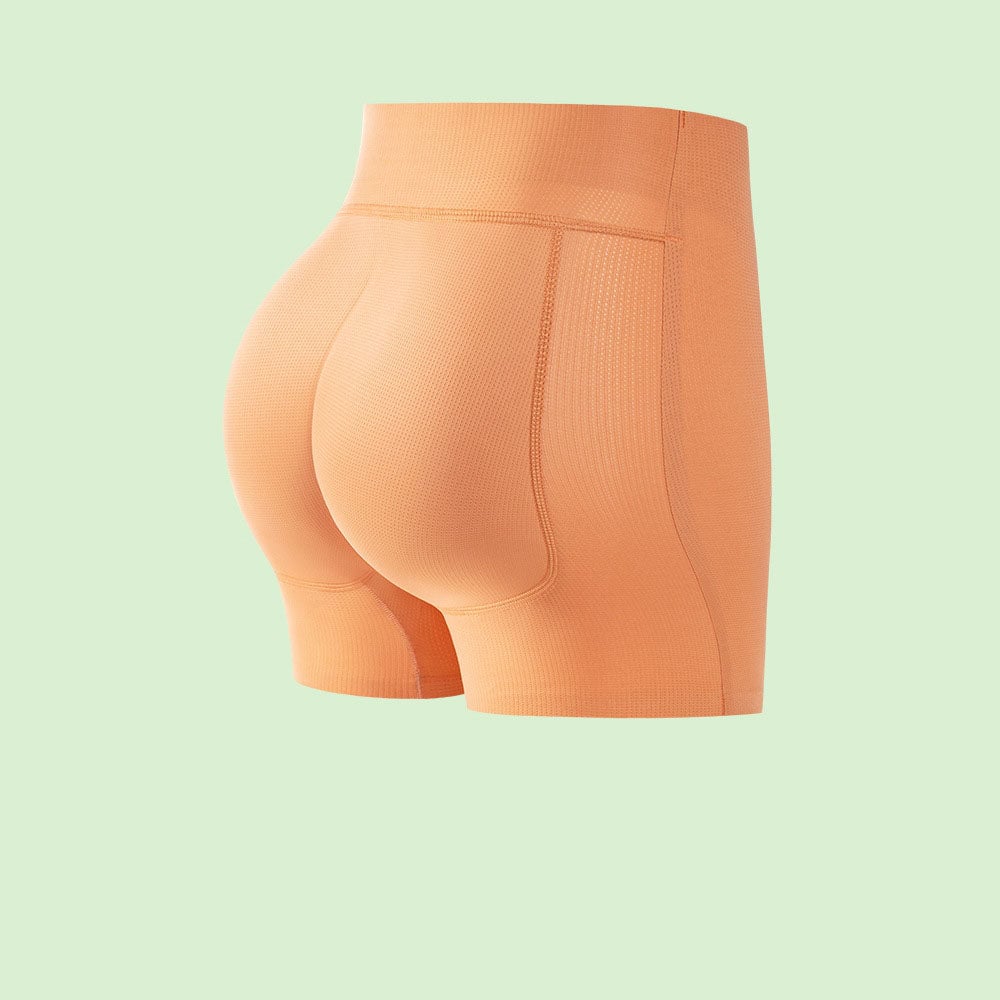 High-Waisted Shapewear Shorts with Padded Bottom - Breathable & Discreet