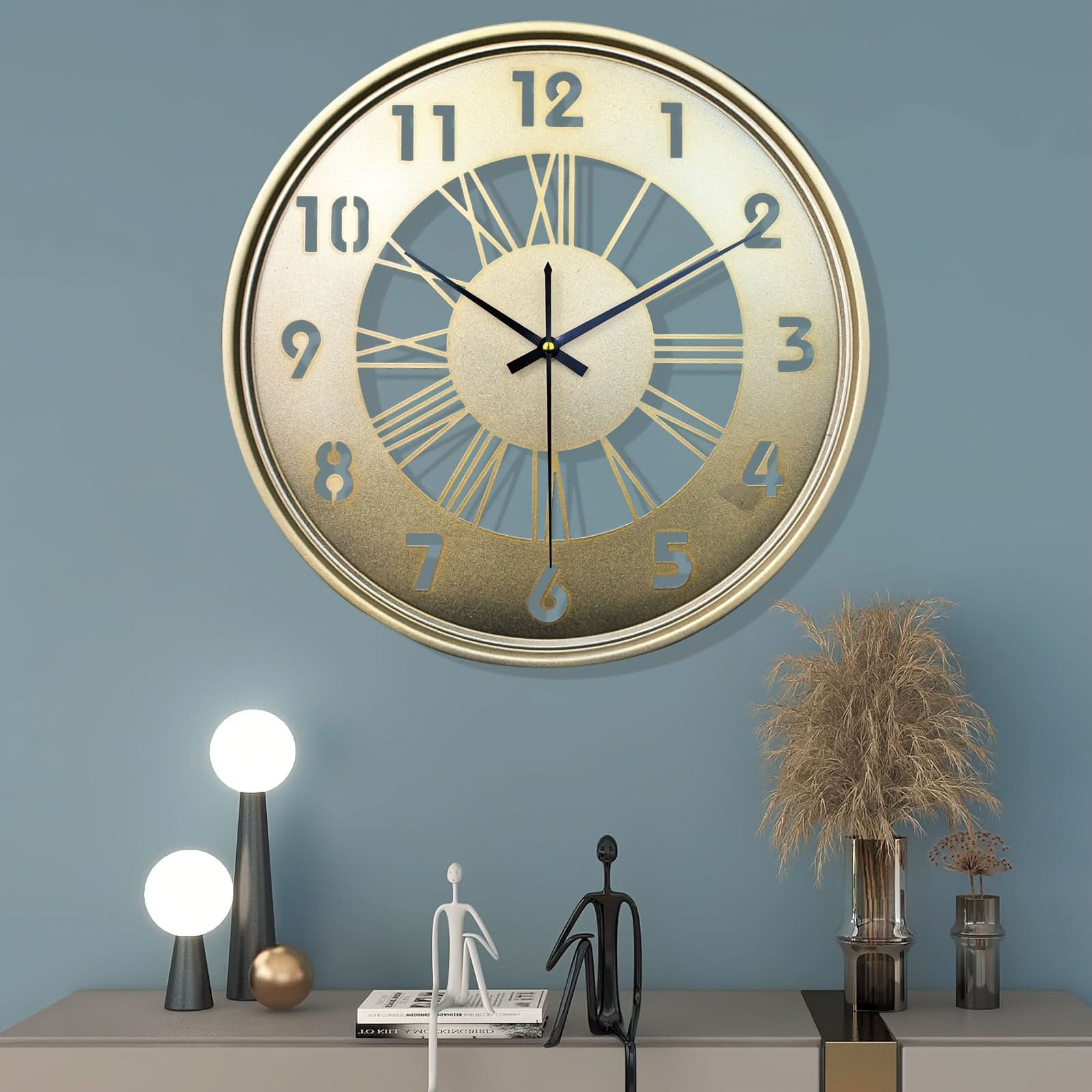 Round Wall Clock in Iron with Silent Mechanism