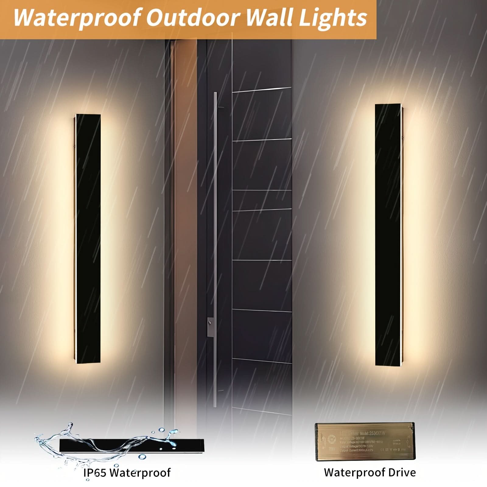 Dimmable Outdoor Wall Sconce - Long-Style Lighting Fixture