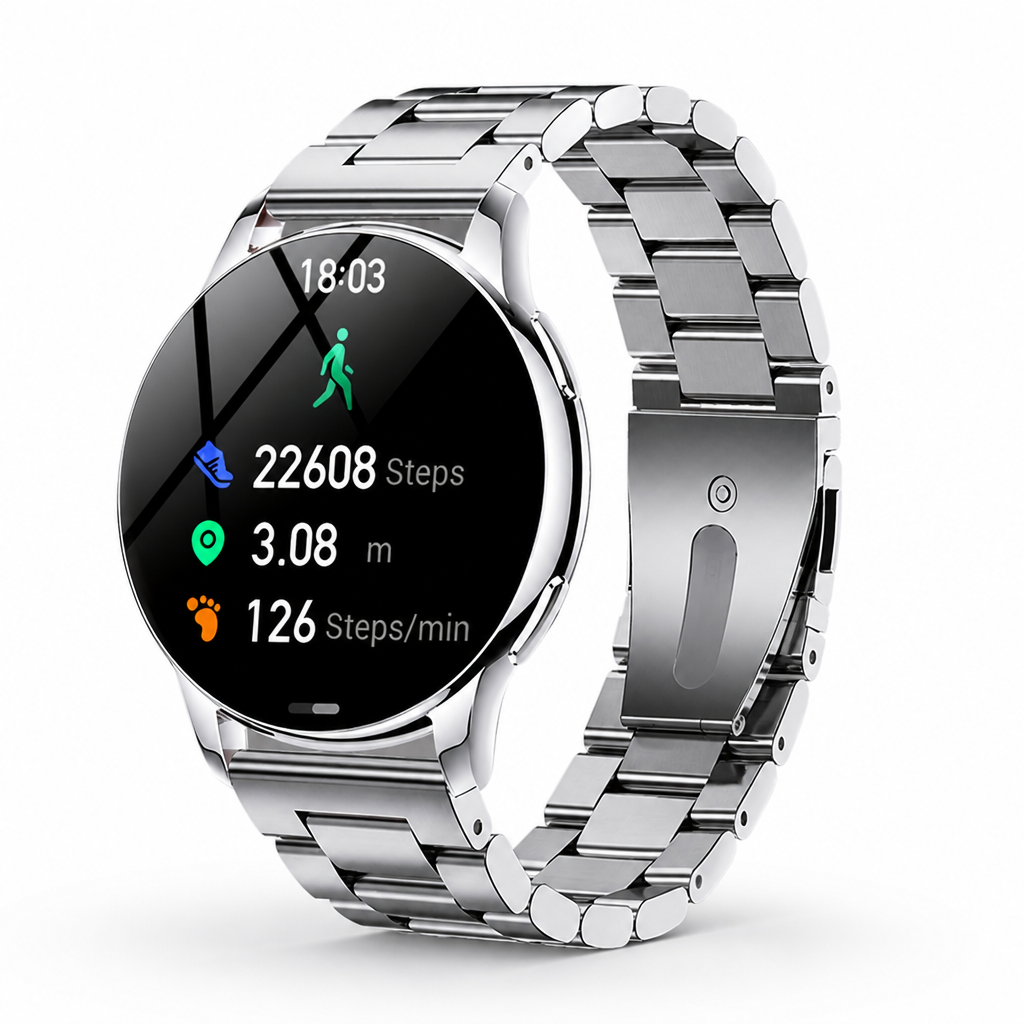 1.5-Inch 240x240 Round Display Smartwatch (Android & iPhone Compatible)