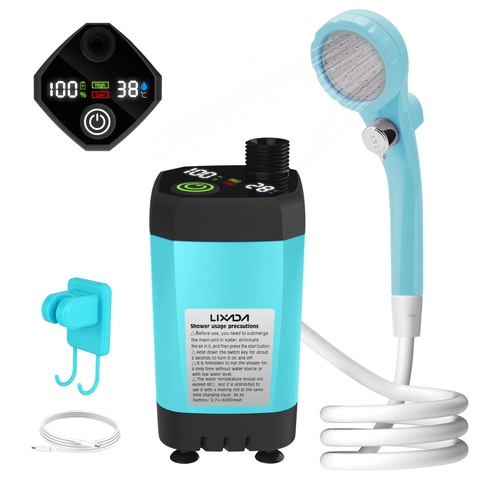 Digital Display Portable Shower Pump for Camping