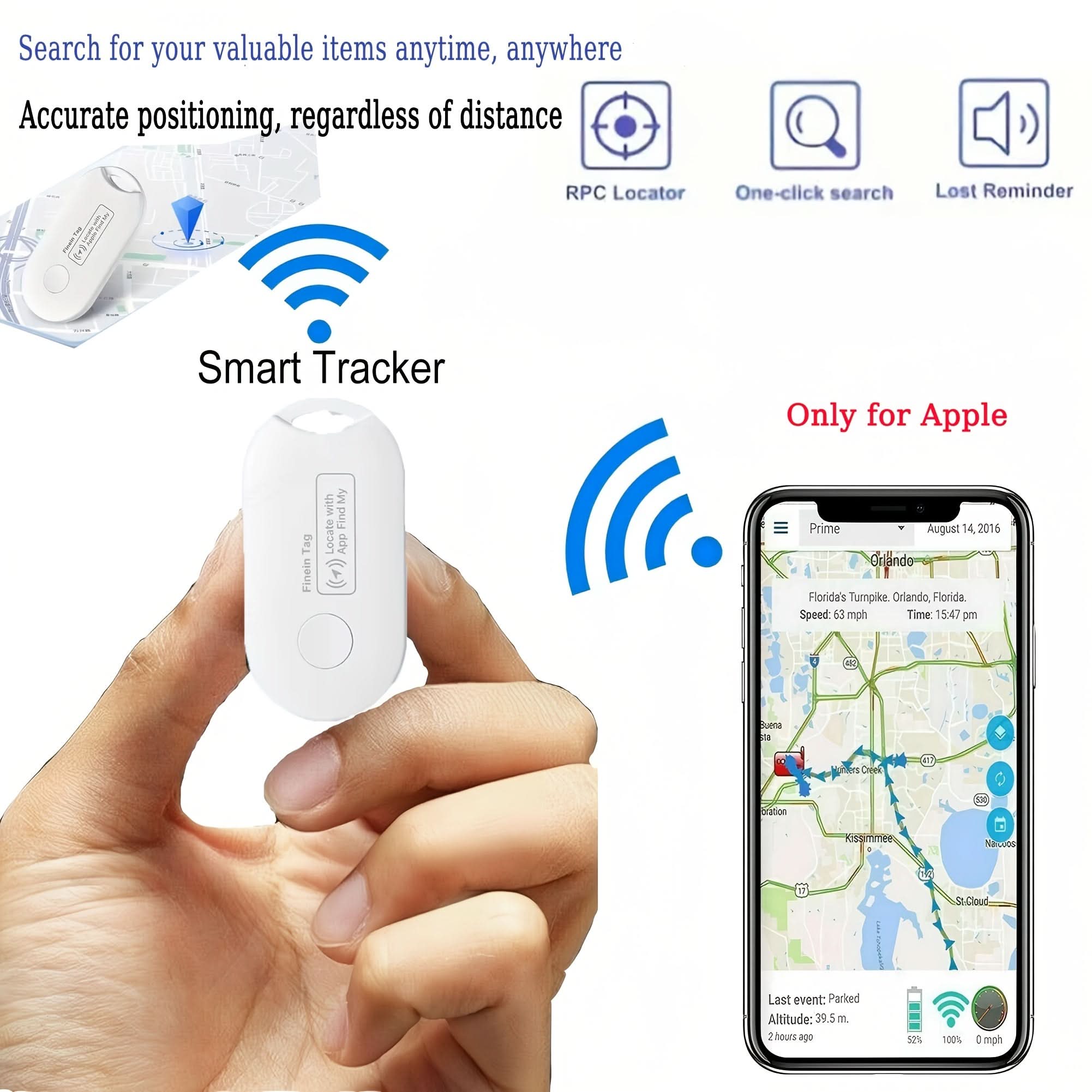 Smart GPS Tracker for Keys, Wallets, and Important Items
