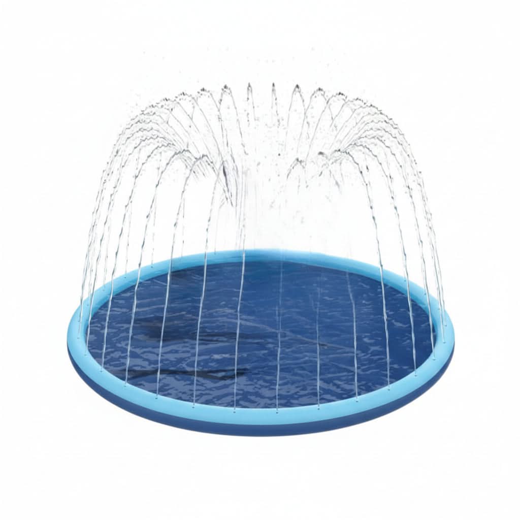 Large Inflatable Splash Mat for Water Play & Dog Cooling in the Backyard