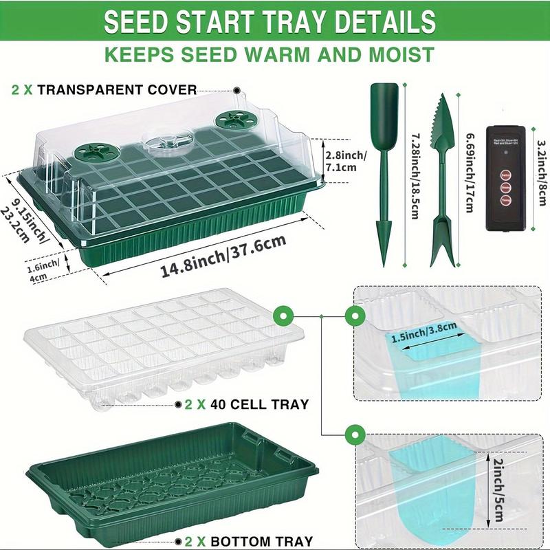 LED Grow Light Kit for Indoor Plants – Includes Hood & 4 Packs of 24 Cells