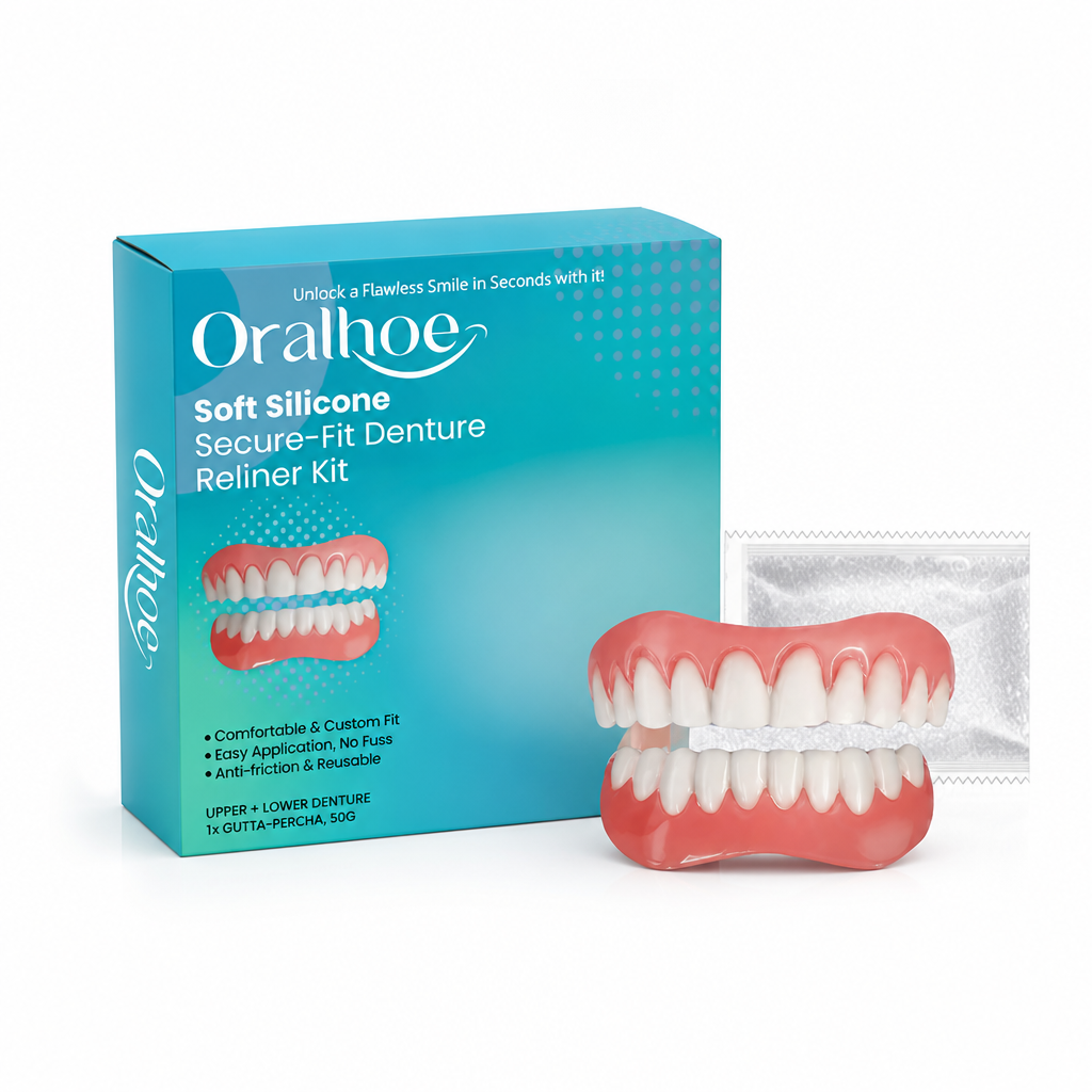 Soft Silicone Secure-Fit Denture Reliner Kit (Upper & Lower)
