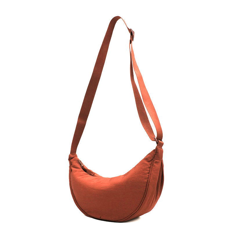 Adjustable Strap Half-Moon Shaped Shoulder Bag