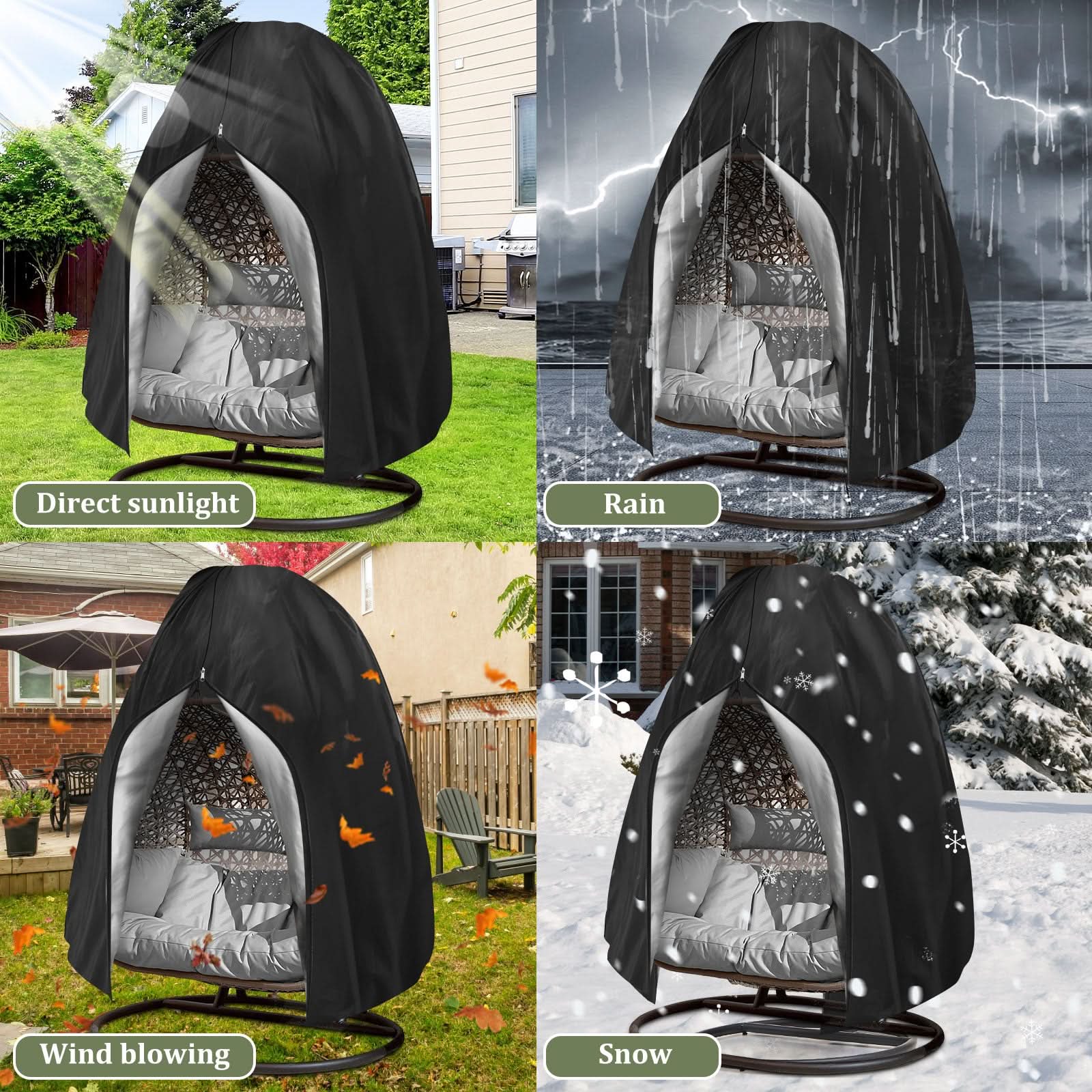 Hanging Cover for Outdoor Egg Chairs