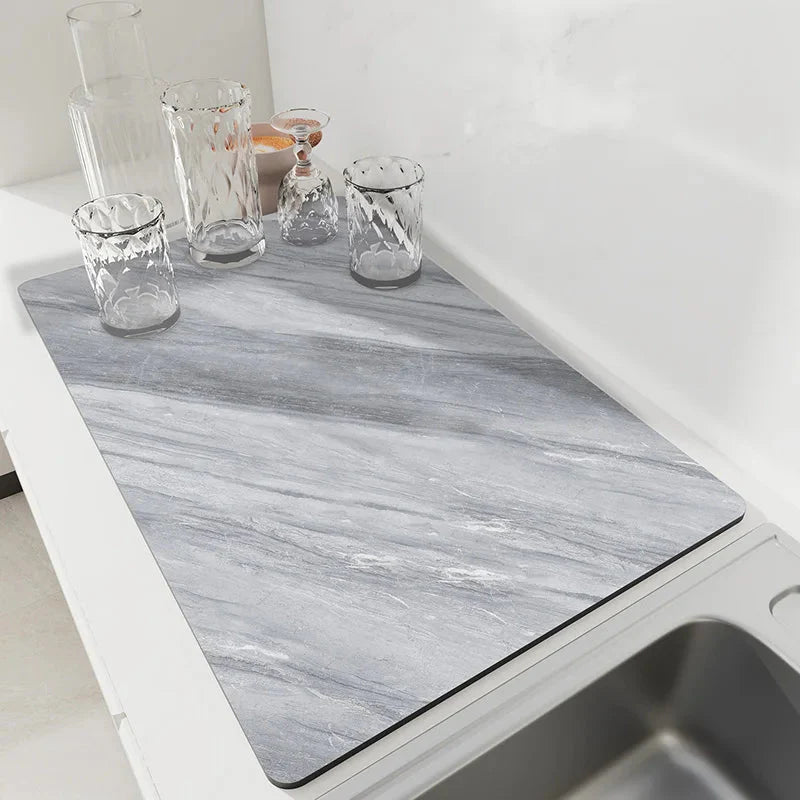 Moisture-Absorbing Diatomite Drip Mat – Quick Drying