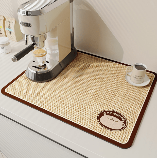 Quick-Drying Diatomaceous Kitchen Mat | Keeps Countertop Dry | Drip Mat
