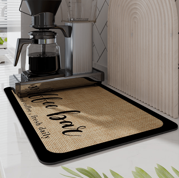 Quick-Drying Diatomaceous Kitchen Mat | Keeps Countertop Dry | Drip Mat