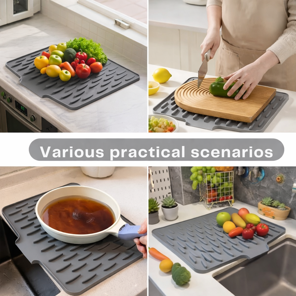 Drying Mat | Quick Drying Without Puddles | Sloped, Heat Resistant