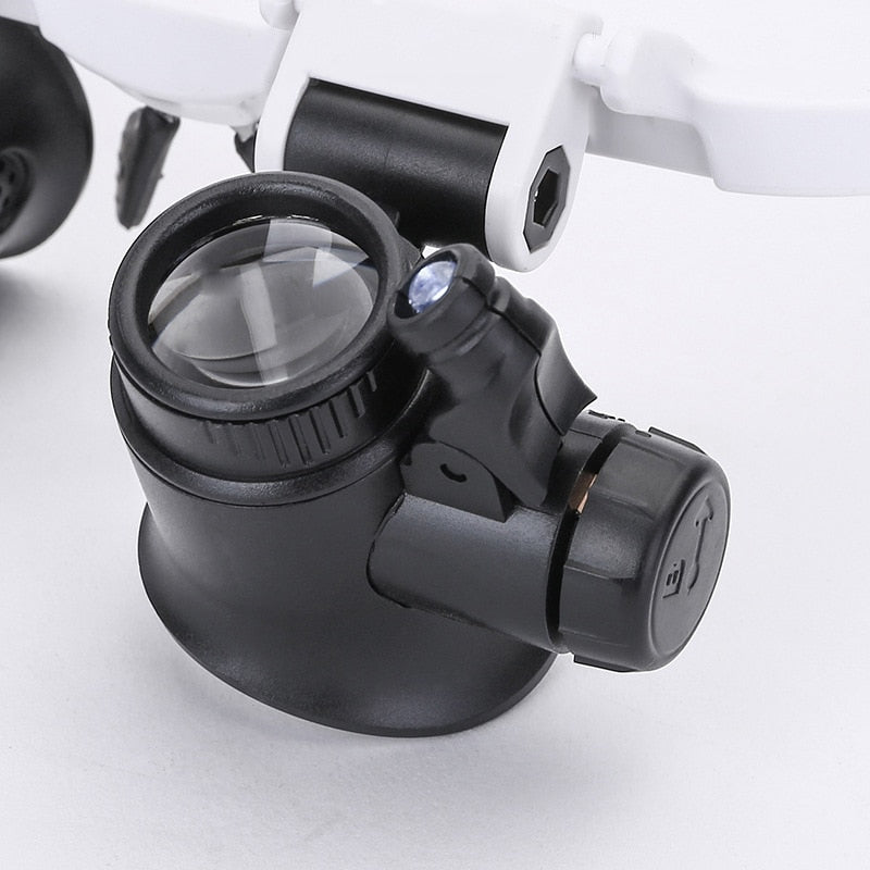 Professional Magnifying Glass for Jewelers – LED Loupe with 8x, 15x, 23x Lenses