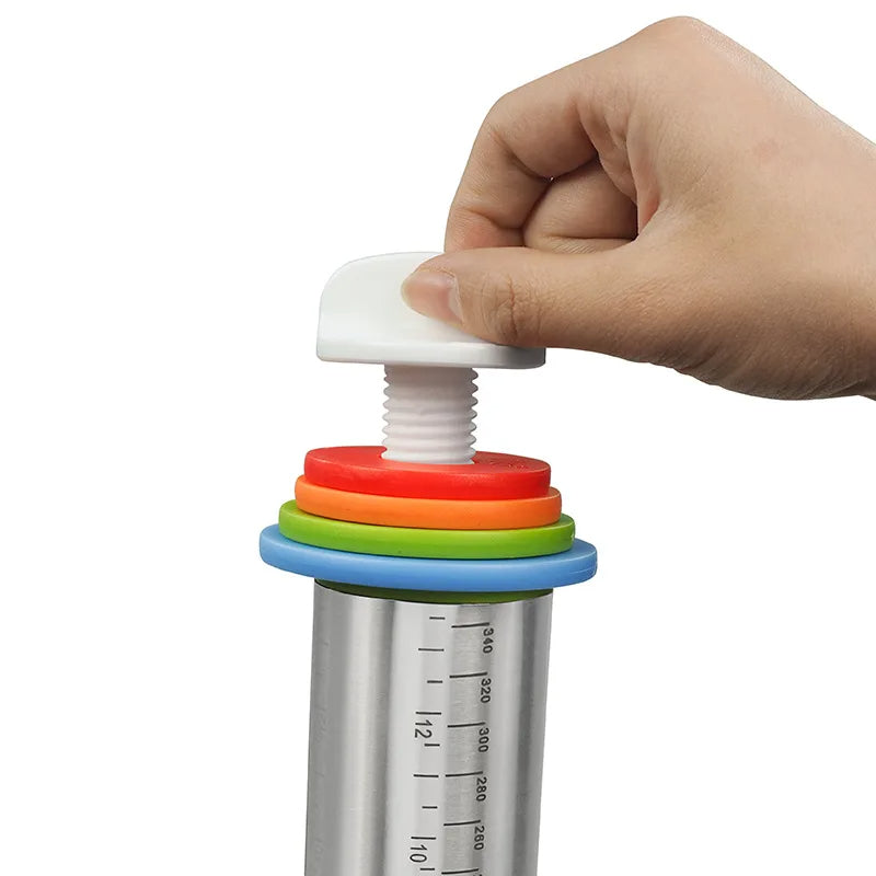 Precision Stainless Steel Dough Roller with Customizable Spacers