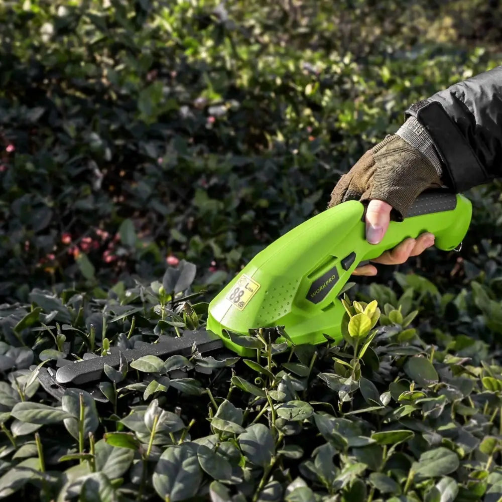 Cordless Hedge Trimmer with Lightweight Design for One-Handed Use
