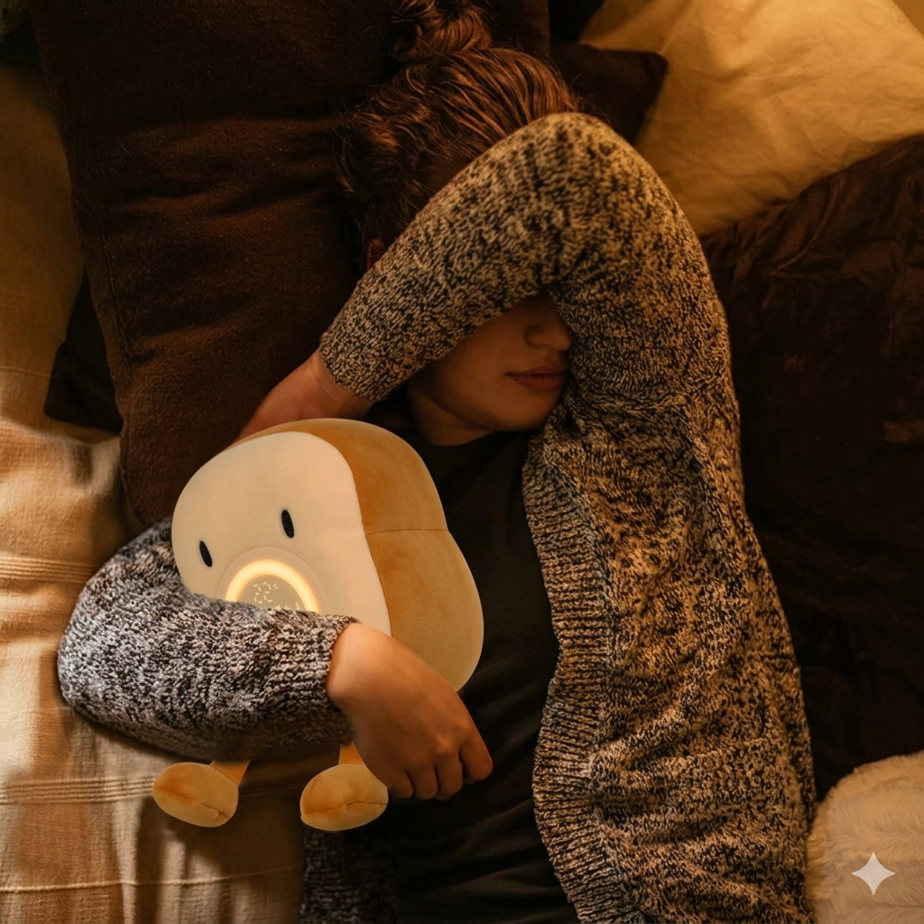 SnuggleGlow Rechargeable LED Alarm Clock & Night Light