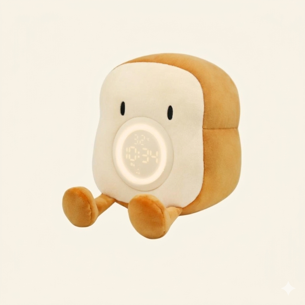 SnuggleGlow Rechargeable LED Alarm Clock & Night Light