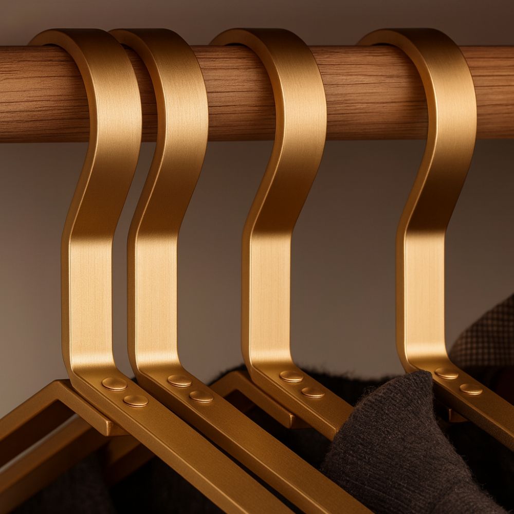 Space-Saving Metal Hangers – Non-Slip Slim Alloy Hangers for Coats, Dresses & Suits