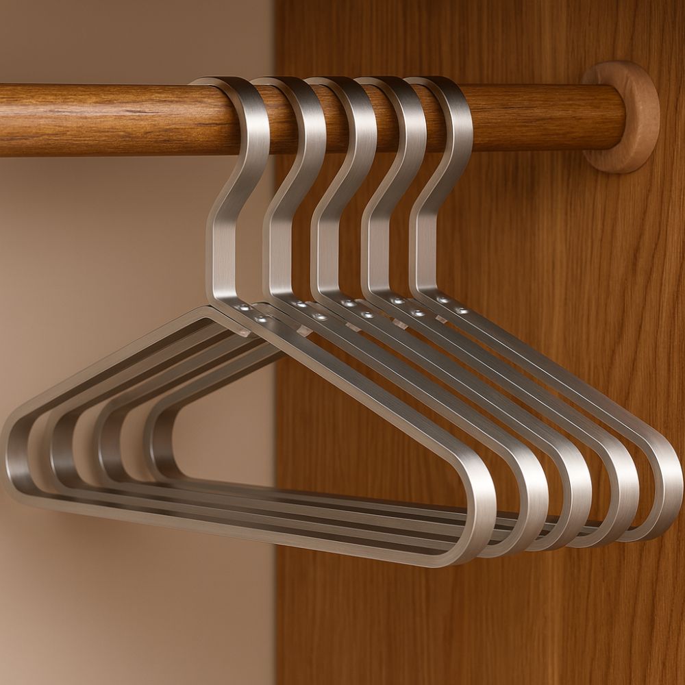 Space-Saving Metal Hangers – Non-Slip Slim Alloy Hangers for Coats, Dresses & Suits