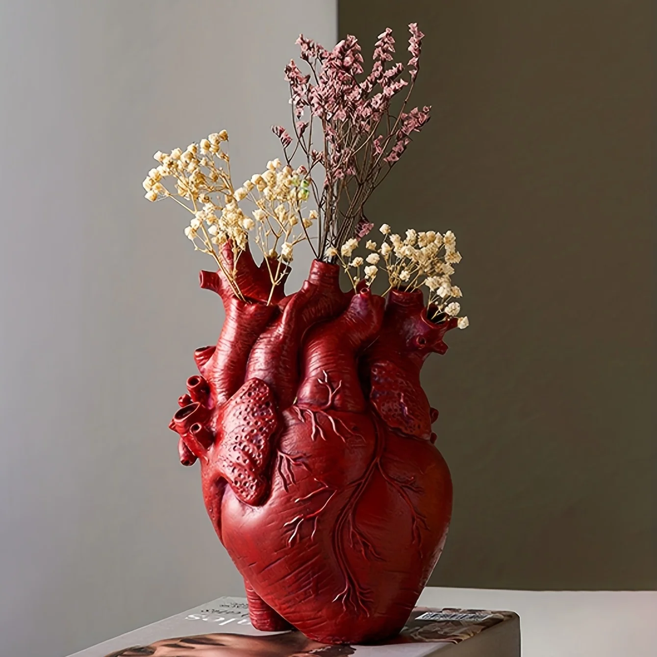 Heart-Shaped Artistic Vase for Floral Arrangements