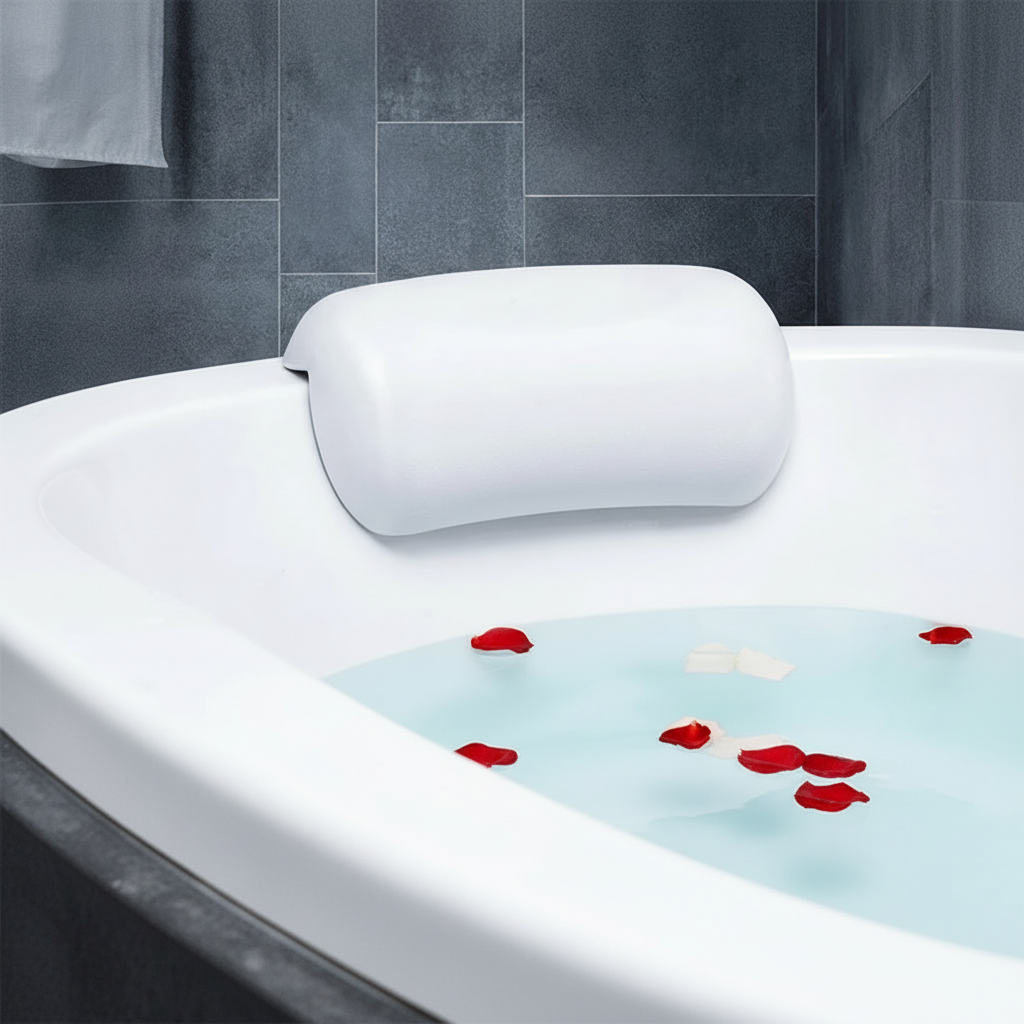 Neck Support Pillow for Bathtub with Suction Cups