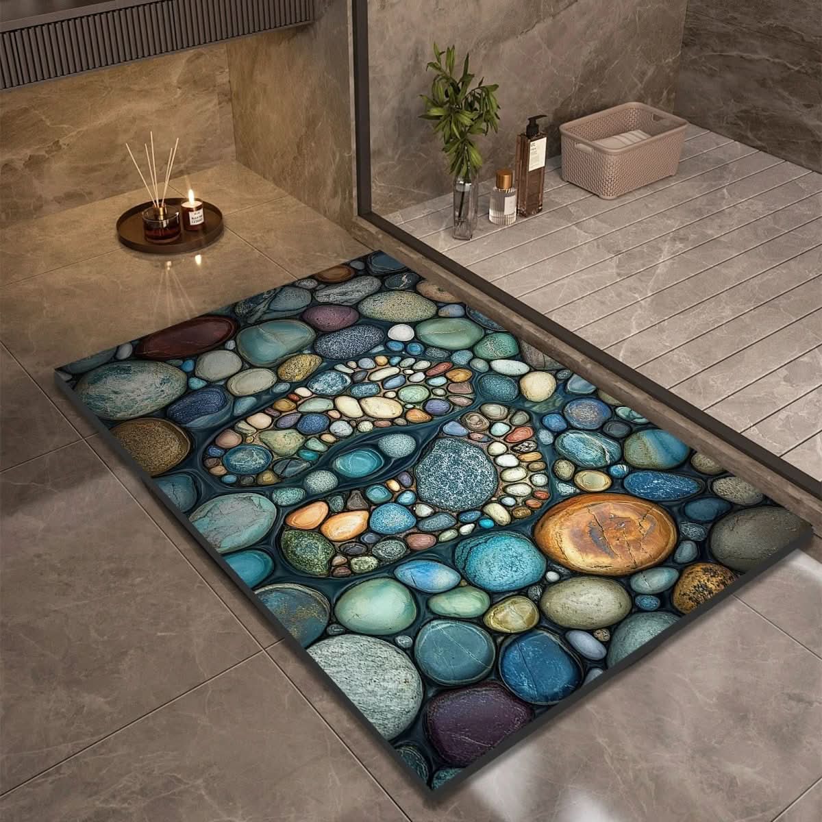 Quick-Dry Safety Mat for a Stylish Bathroom Experience