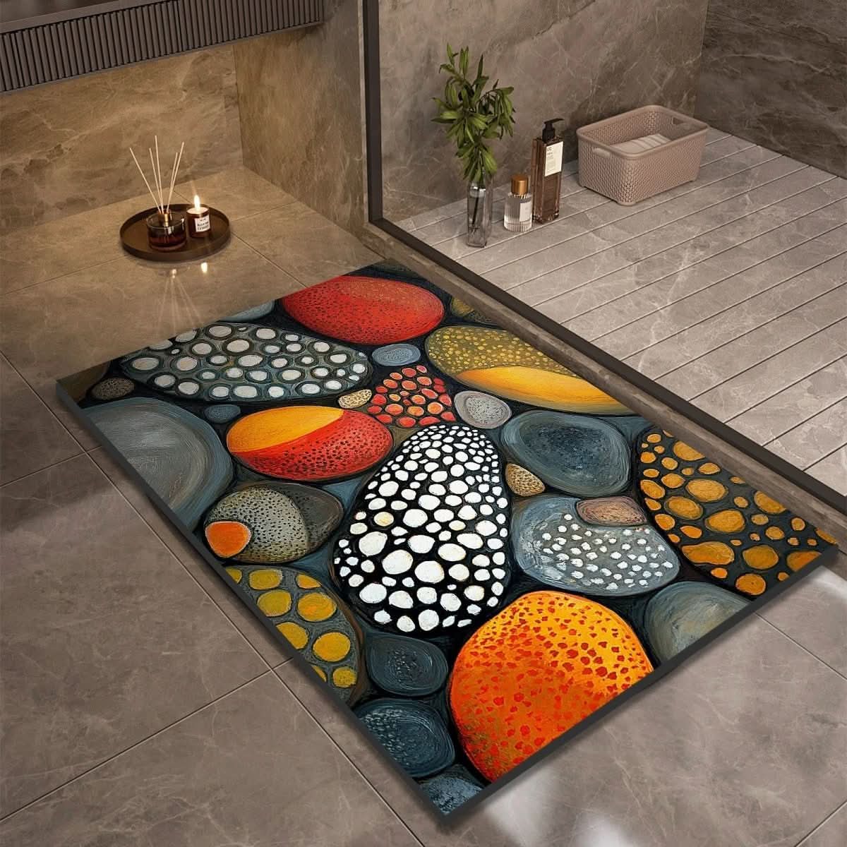 Quick Drying Non-Slip Stone Bath Mat for Bathroom Flooring