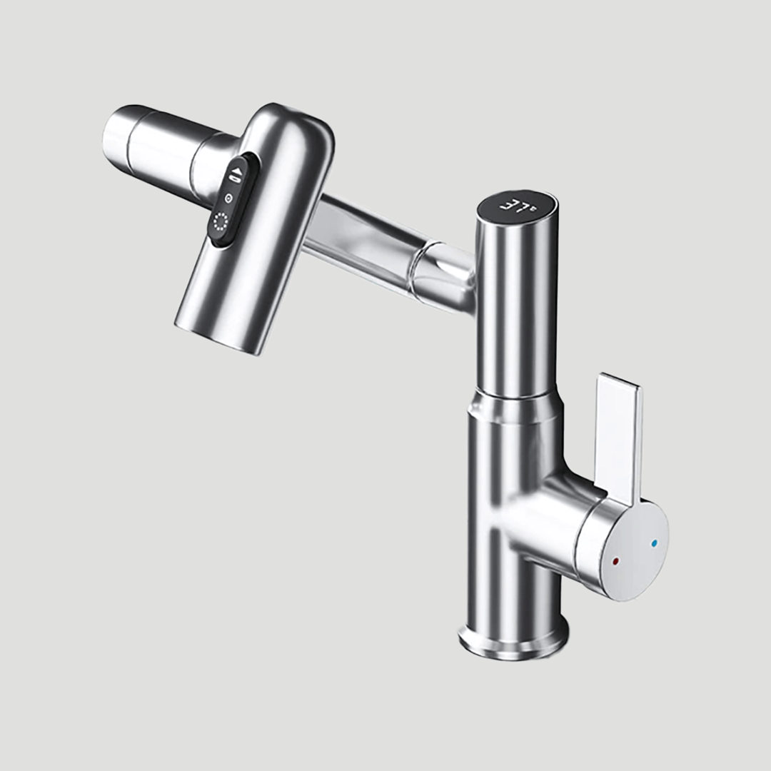 360-Degree Swivel Kitchen Tap with Temperature Indicator