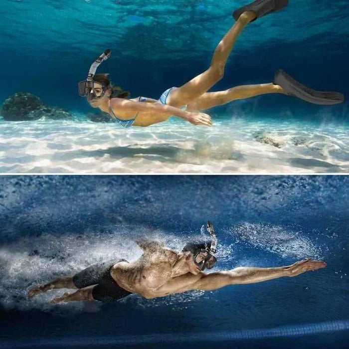 Full-Face Snorkel Mask with Dry Top - 180° Panoramic Anti-Fog Design