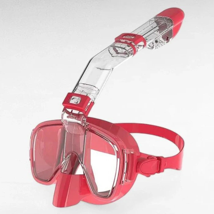 Full-Face Snorkel Mask with Dry Top - 180° Panoramic Anti-Fog Design