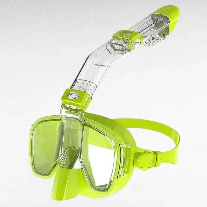 Full-Face Snorkel Mask with Dry Top - 180° Panoramic Anti-Fog Design