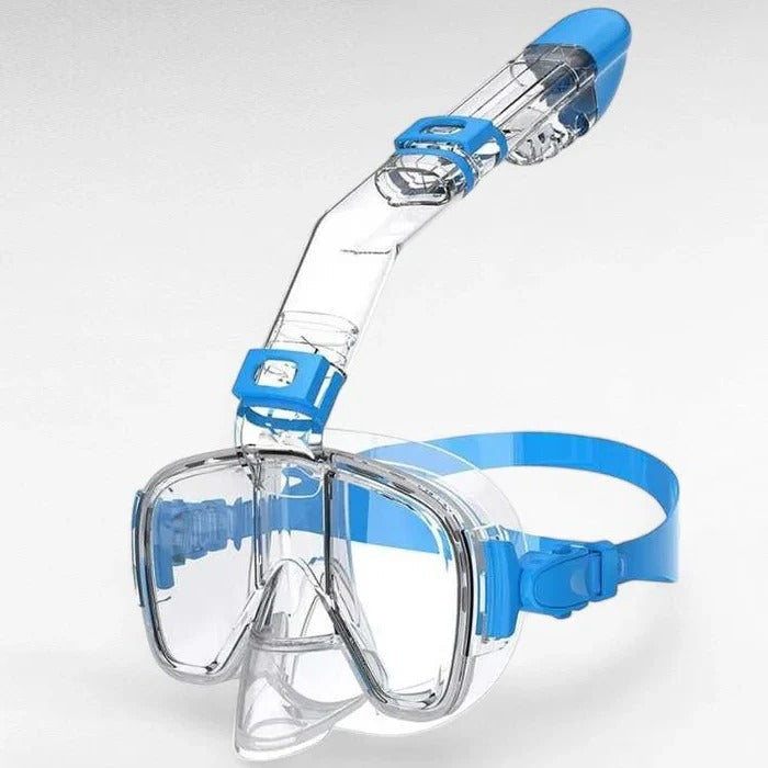 Full-Face Snorkel Mask with Dry Top - 180° Panoramic Anti-Fog Design