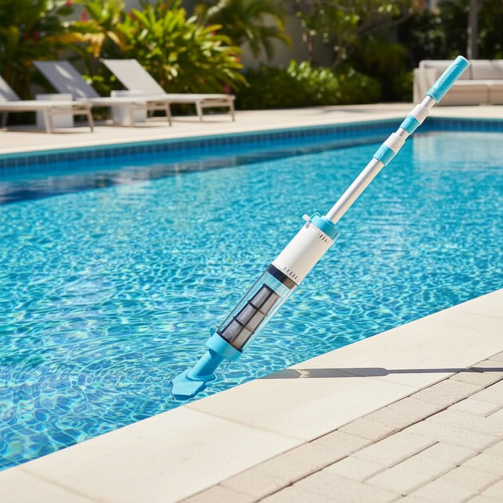 Rechargeable Handheld Vacuum for Pools and Spas with Telescopic Pole