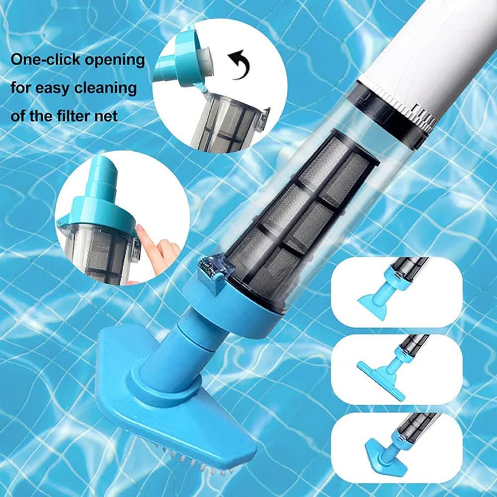 Rechargeable Handheld Vacuum for Pools and Spas with Telescopic Pole