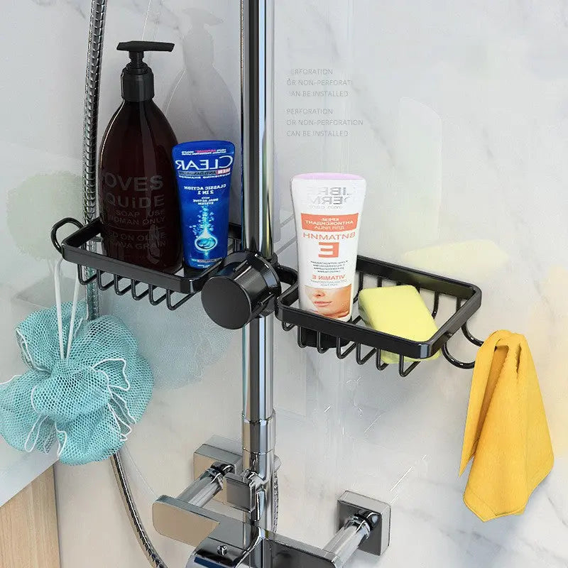 All-in-One Kitchen Faucet Organizer for Sponge, Brush, and Towels