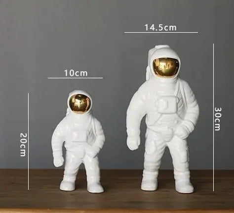 Decorative Astronaut Figurine with Floral Storage – Unique Home Accent